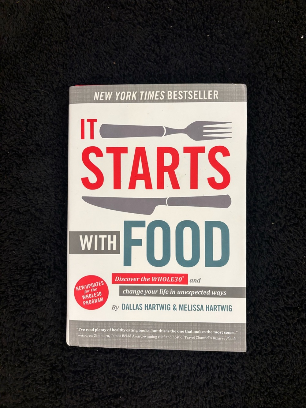 It Starts With Food - White and Red Hardcover Book